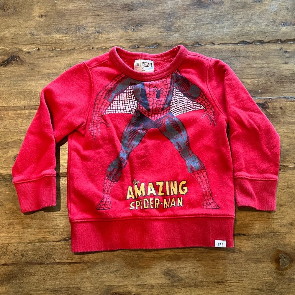 GAP x Marvel Spider-man sweatshirt size 2T